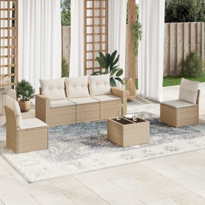 Sofa set with cushions, 6...