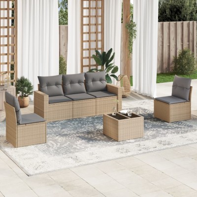 Sofa set with cushions, 6...