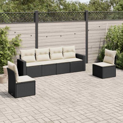 Sofa set with cushions, 6...