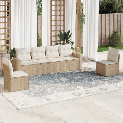 Sofa set with cushions, 6...