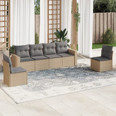 Sofa set with cushions, 6...