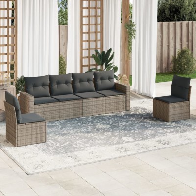 Sofa set with cushions, 6...