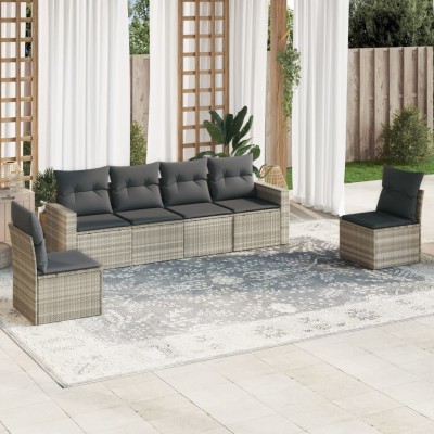 Sofa set with cushions, 6...