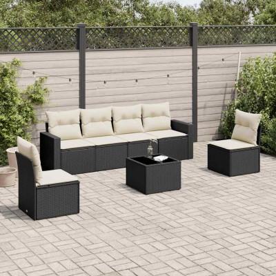 Sofa set with cushions, 7...