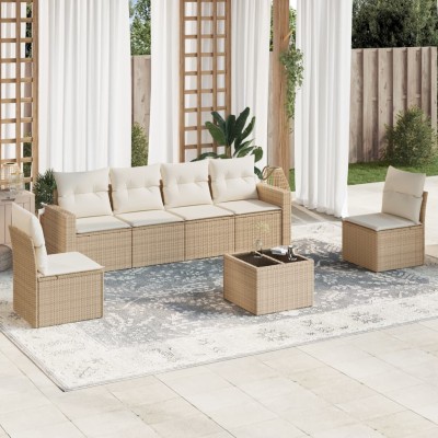 Sofa set with cushions, 7...