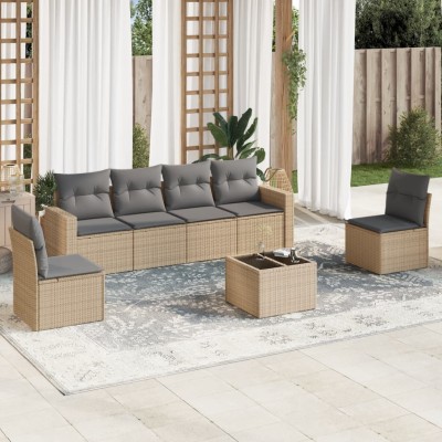 Sofa set with cushions, 7...
