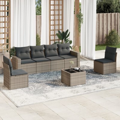 Sofa set with cushions, 7...