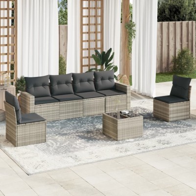 Sofa set with cushions, 7...