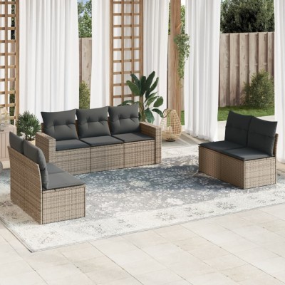 Sofa set with cushions, 7...