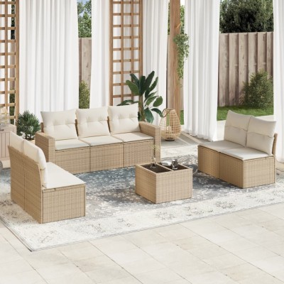 Sofa set with cushions, 8...