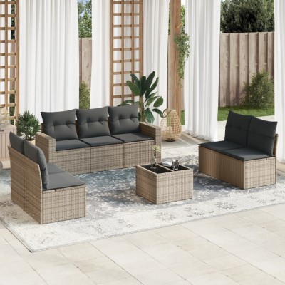 Garden set with cushions, 8...