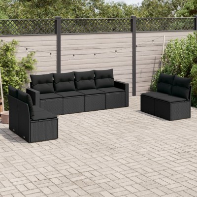 Sofa set with cushions, 8...