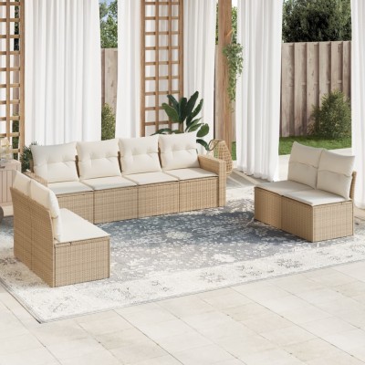 Sofa set with cushions, 8...