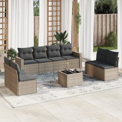 Sofa set with cushions, 9...