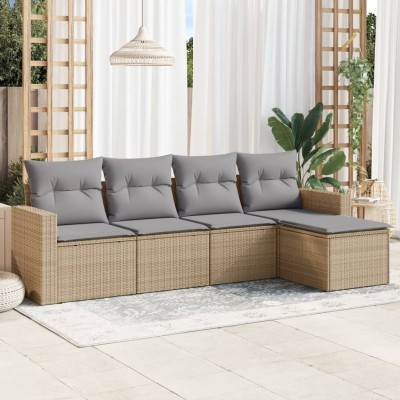 Sofa set with cushions, 5...
