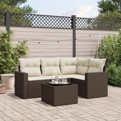 Sofa set with cushions, 5...