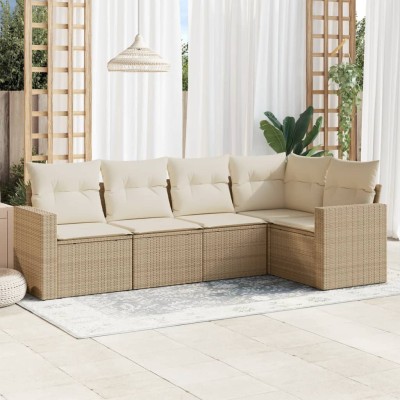 Sofa set with cushions, 5...