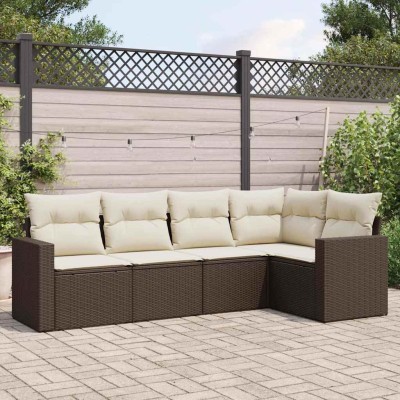 Sofa set with cushions, 5...