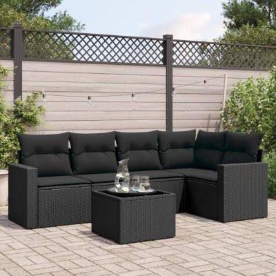 Sofa set with cushions, 6...