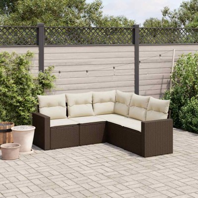 Sofa set with cushions, 5...