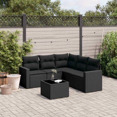 Sofa set with cushions, 6...