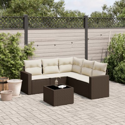 Sofa set with cushions, 6...