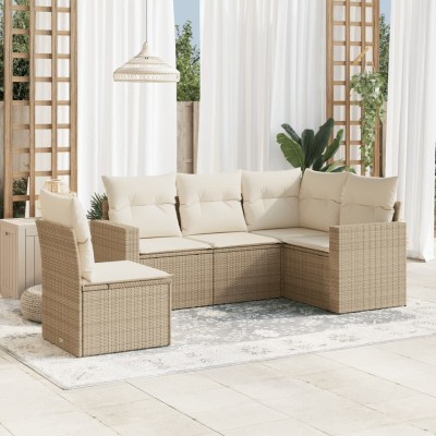 Sofa set with cushions, 5...
