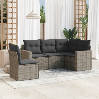 Sofa set with cushions, 5...