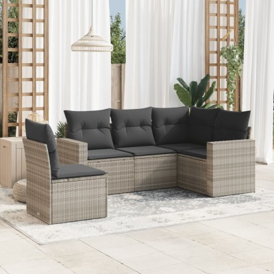Sofa set with cushions, 5...