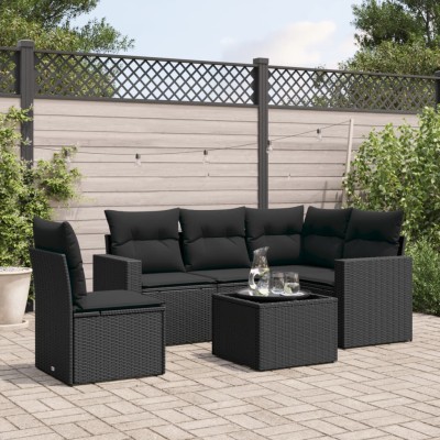 Sofa set with cushions, 6...