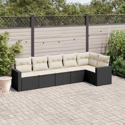 Sofa set with cushions, 6...