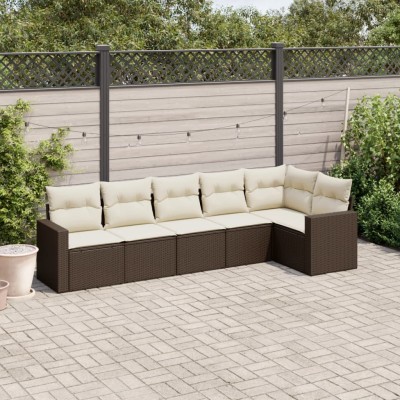 Sofa set with cushions, 6...