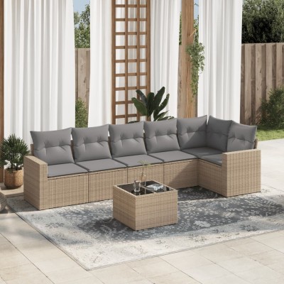 Sofa set with cushions, 7...