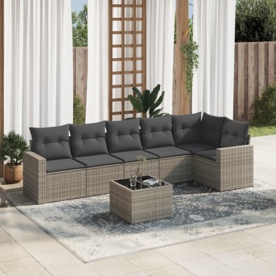Sofa set with cushions, 7...
