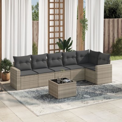 Sofa set with cushions, 7...
