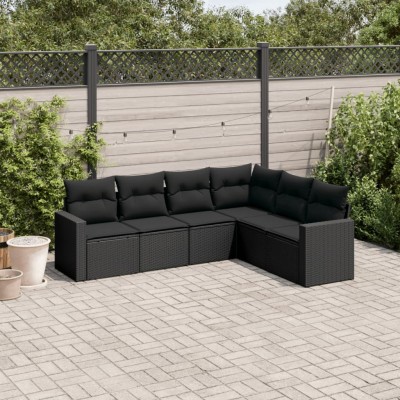 Sofa set with cushions, 6...
