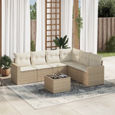 Sofa set with cushions, 7...