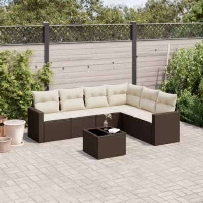 Sofa set with cushions, 7...