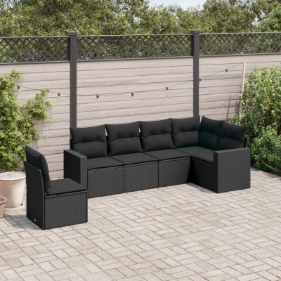 Sofa set with cushions, 6...