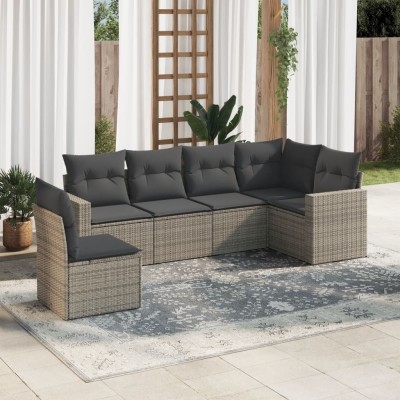 Sofa set with cushions, 6...
