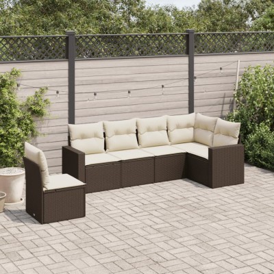Sofa set with cushions, 6...
