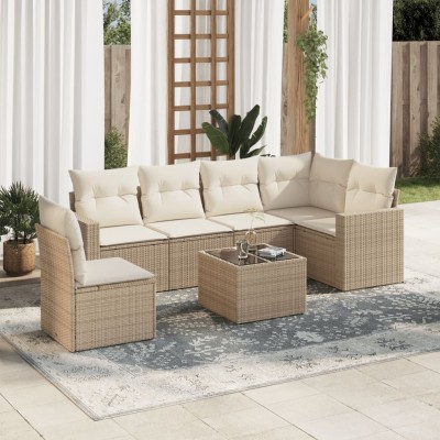 Sofa set with cushions, 7...