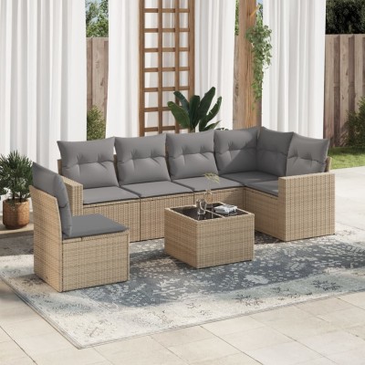 Sofa set with cushions, 7...
