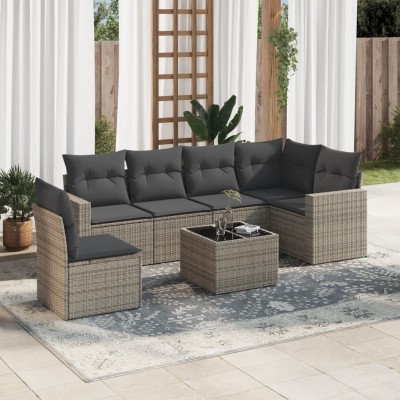 Sofa set with cushions, 7...