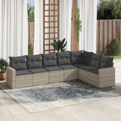 Sofa set with cushions, 7...