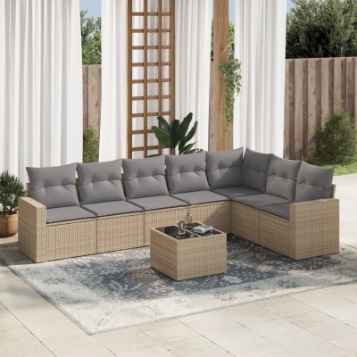 Sofa set with cushions, 8...