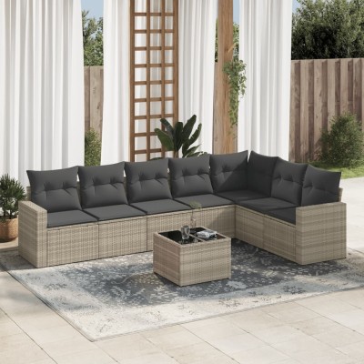 Garden set with cushions, 8...