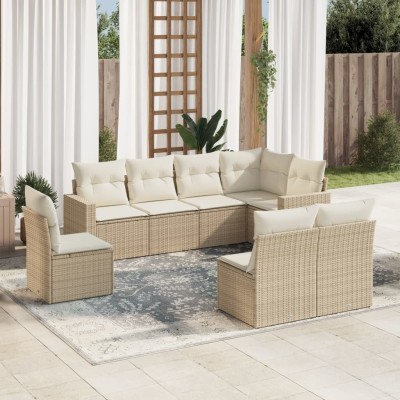 Sofa set with cushions, 8...