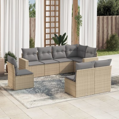 Sofa set with cushions, 8...