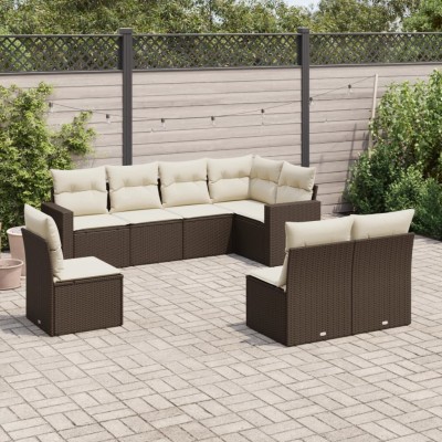 Garden set with cushions, 8...